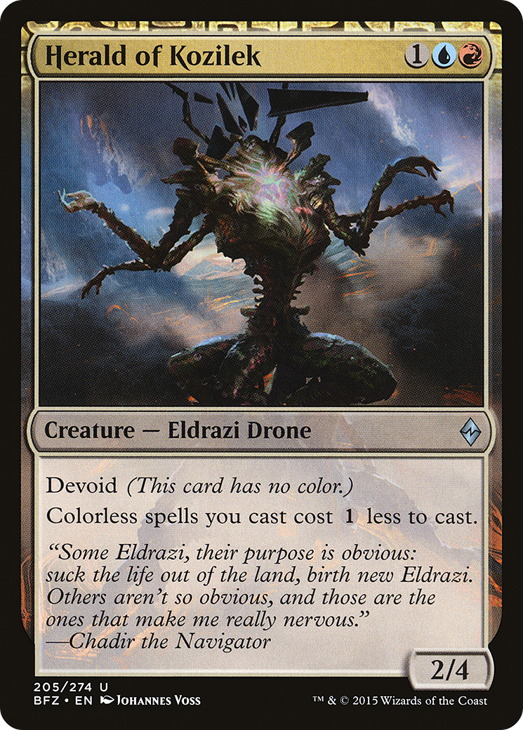 Herald of Kozilek (BFZ-205) - Battle for Zendikar: (devoid)