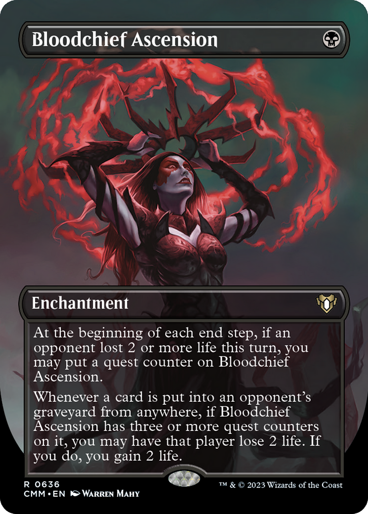 Bloodchief Ascension (Borderless) (CMM-636) - Commander Masters Foil
