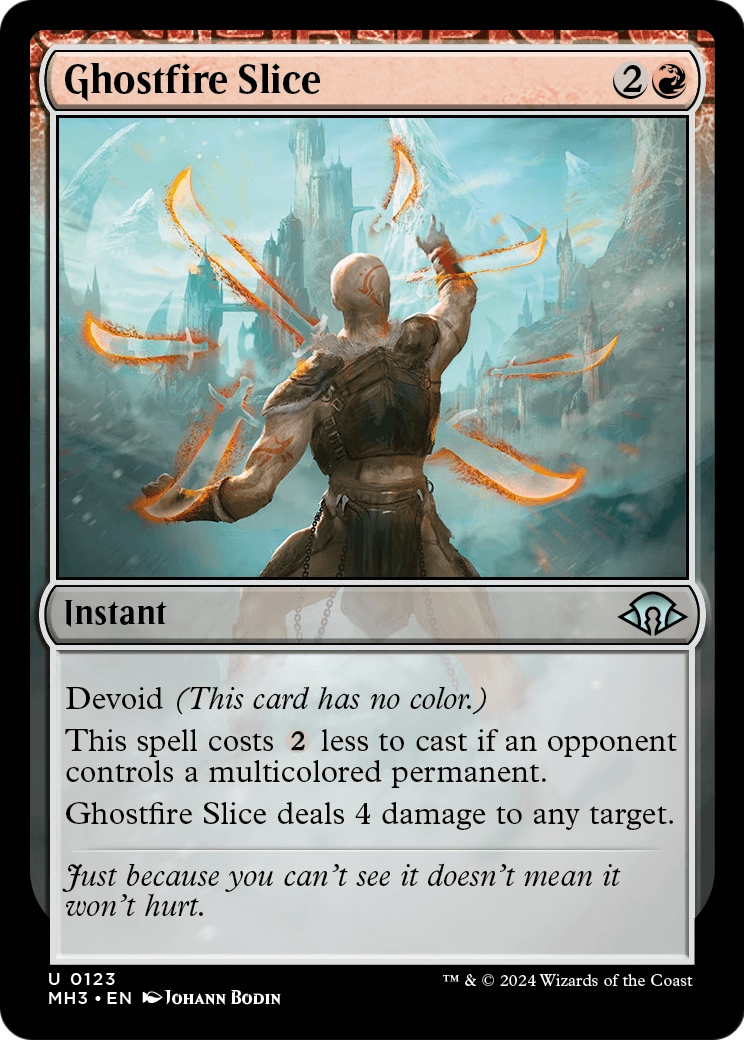 Ghostfire Slice (MH3-123) - Modern Horizons 3: (devoid) Foil