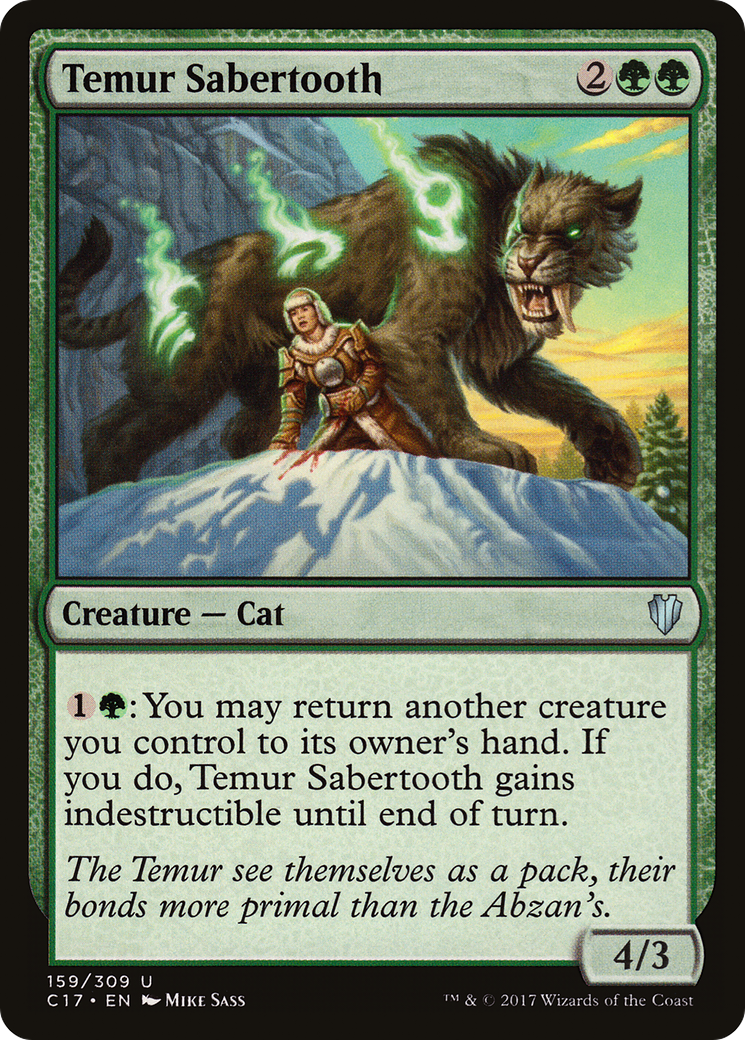 Temur Sabertooth (C17-159) - Commander 2017