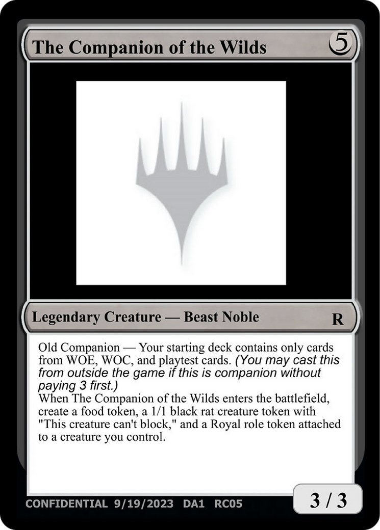 The Companion of the Wilds (UNK-RC05B) - Unknown Event