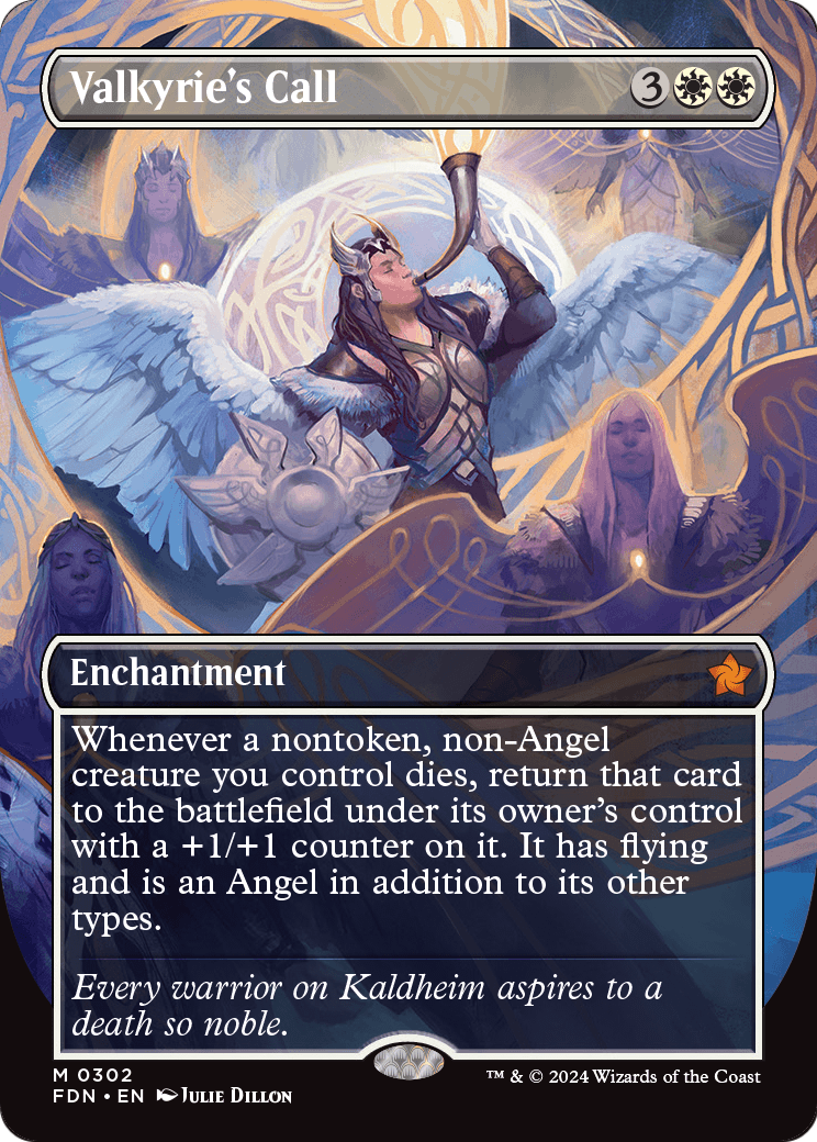Valkyrie's Call (Borderless) (FDN-302) - Foundations: (enchantment)