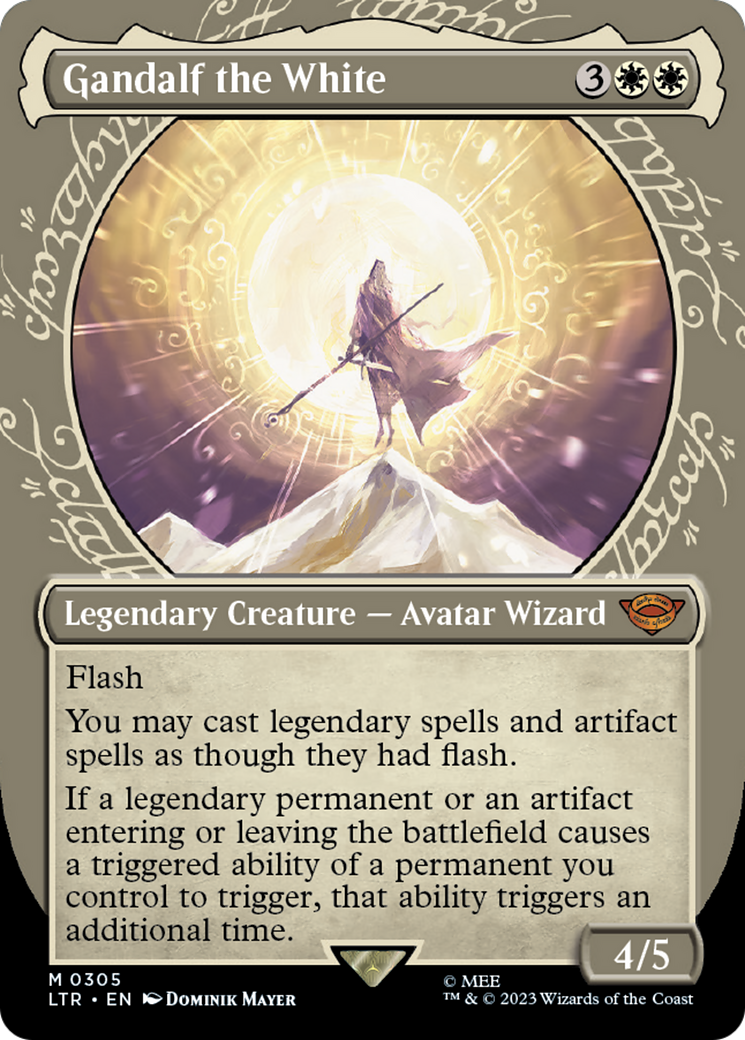 Gandalf the White (Showcase) (LTR-305) - The Lord of the Rings: Tales of Middle-earth: (Showcase) (Borderless)