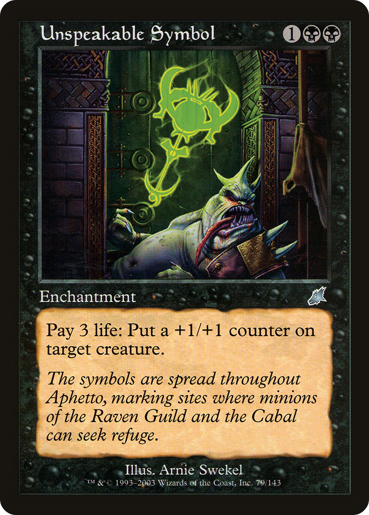Unspeakable Symbol (SCG-079) - Scourge Foil
