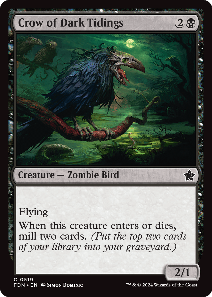 Crow of Dark Tidings (FDN-519) - Foundations