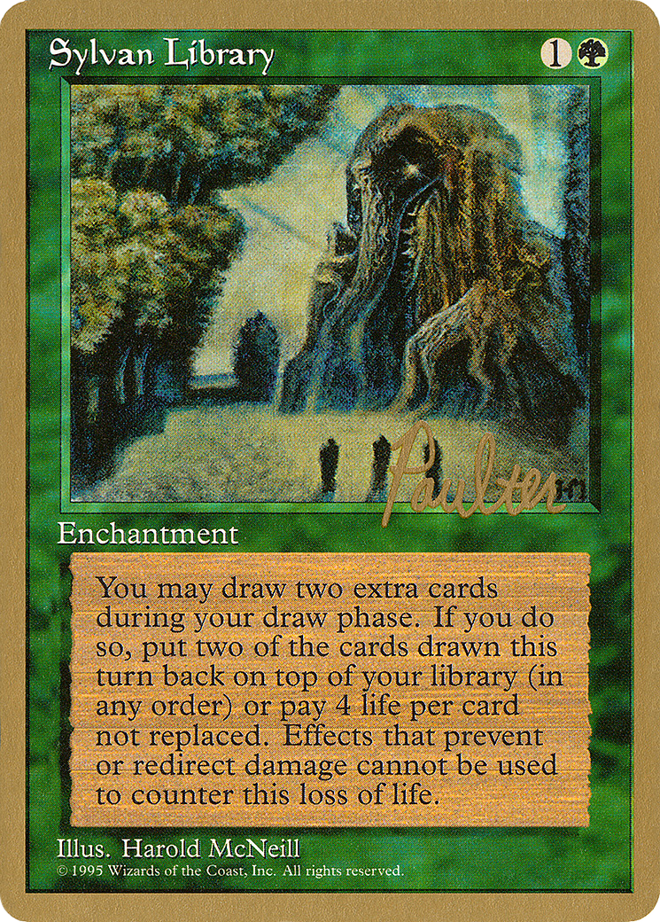 Sylvan Library - 1996 Preston Poulter (4ED) (WCD-) - Pro Tour Collector Set
