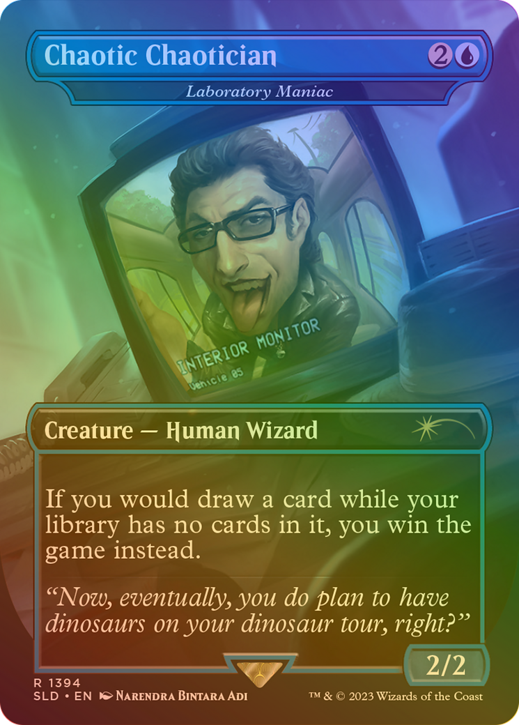 Chaotic Chaotician - Laboratory Maniac (Rainbow Foil) (SLD-1394) - Secret Lair Drop / Chaotic Chaotician (Borderless) Foil