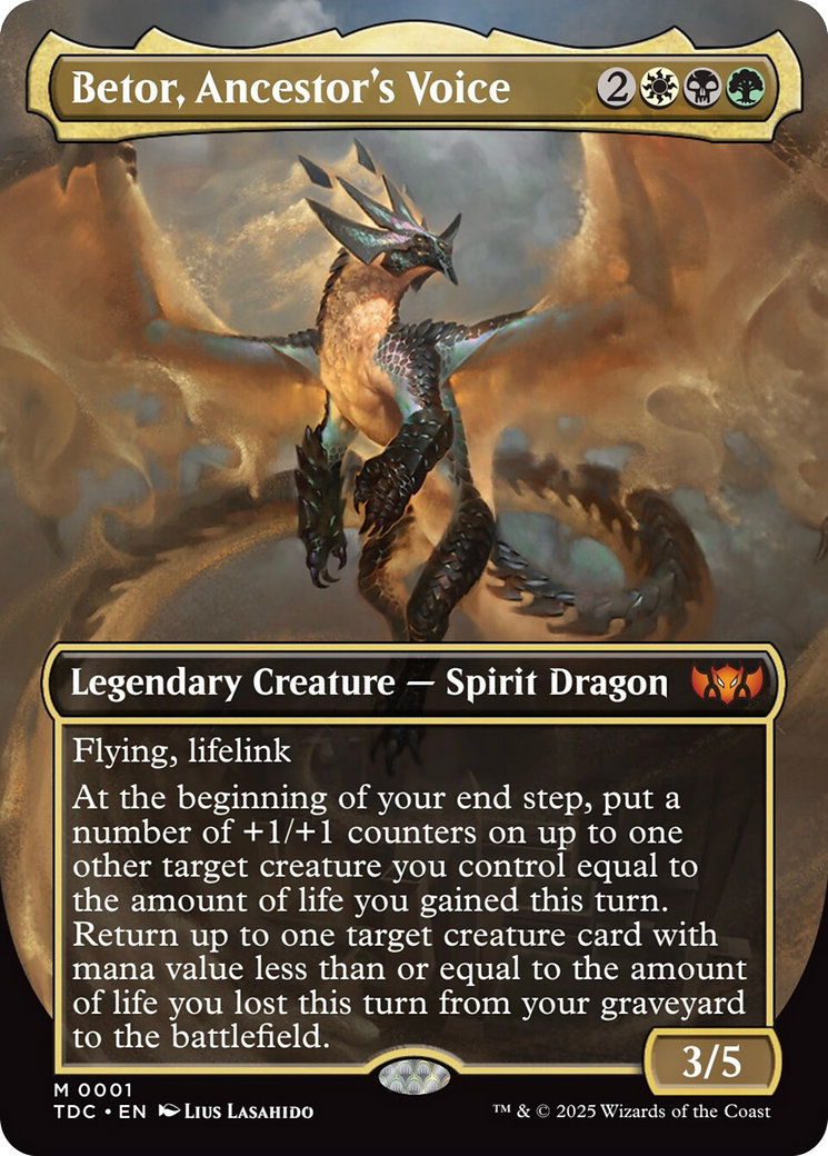Betor, Ancestor's Voice (Borderless) (TDC-001) - Commander: Tarkir: Dragonstorm Foil