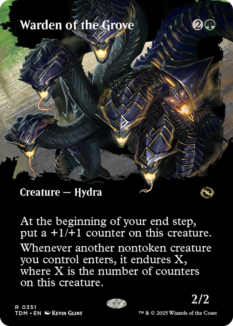 Warden of the Grove (Borderless) (TDM-351) - Tarkir: Dragonstorm: (Showcase) Foil