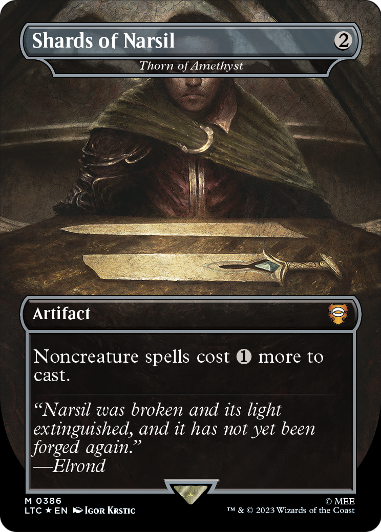 Shards of Narsil - Thorn of Amethyst (Surge Foil) (LTC-386) - Tales of Middle-earth Commander / Shards of Narsil (Borderless) Foil
