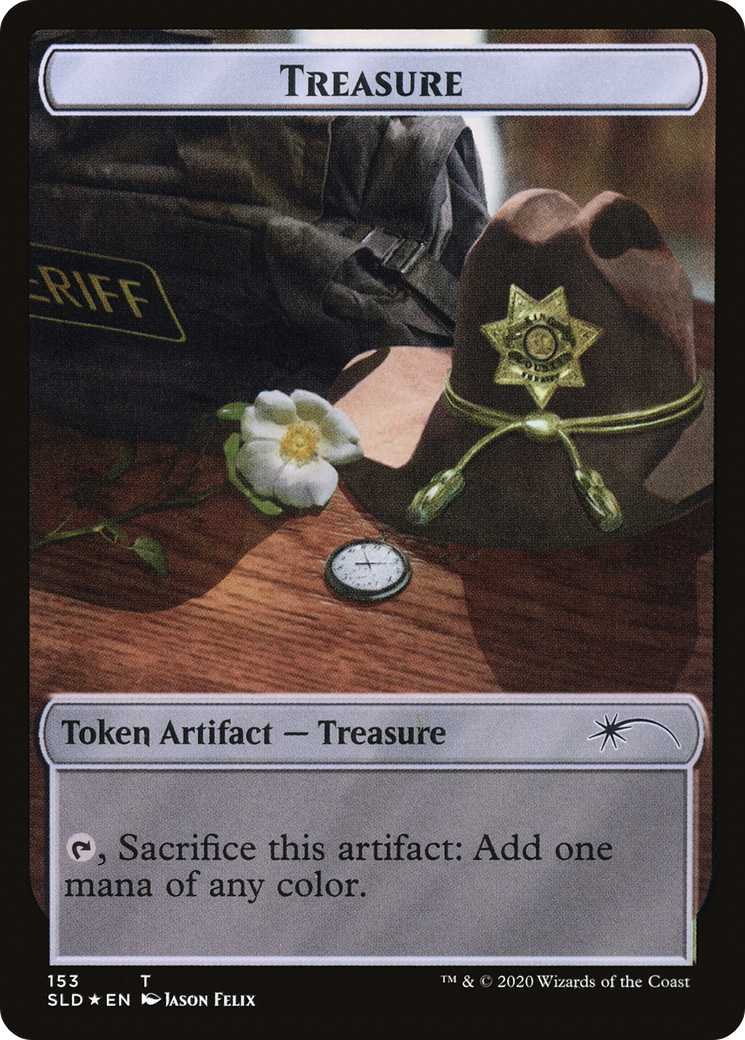 Treasure // Walker (Bicycle Girl) Double-sided Token (SLD-153 // 148) - Secret Lair Drop Foil