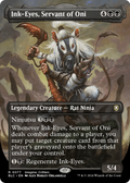 Ink-Eyes, Servant of Oni (Borderless) (BLC-077) - Bloomburrow Commander