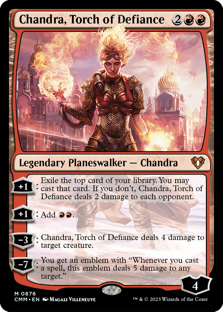 Chandra, Torch of Defiance (CMM-876) - Commander Masters