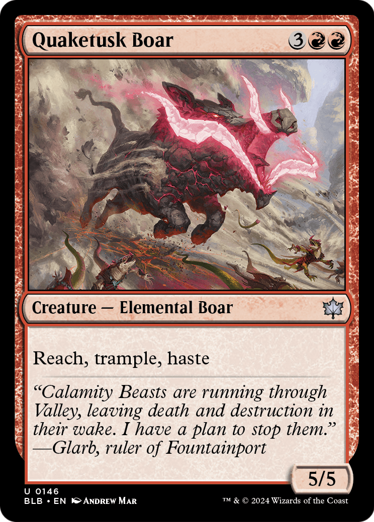 Quaketusk Boar (BLB-146) - Bloomburrow