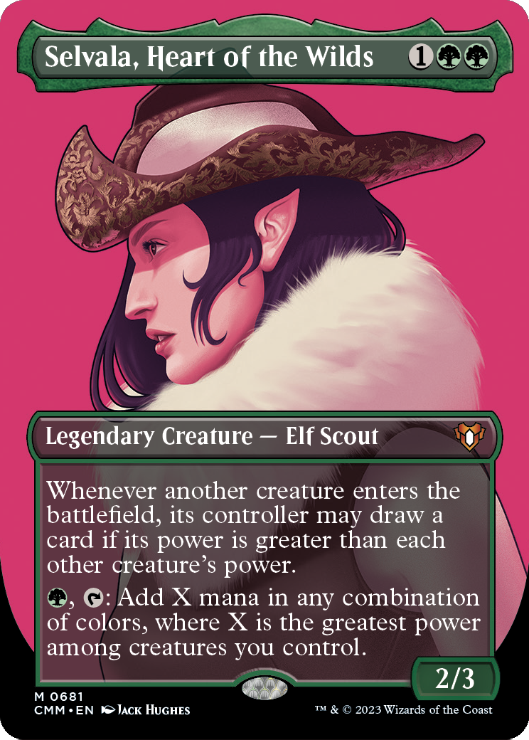 Selvala, Heart of the Wilds (Borderless) (CMM-681) - Commander Masters Foil