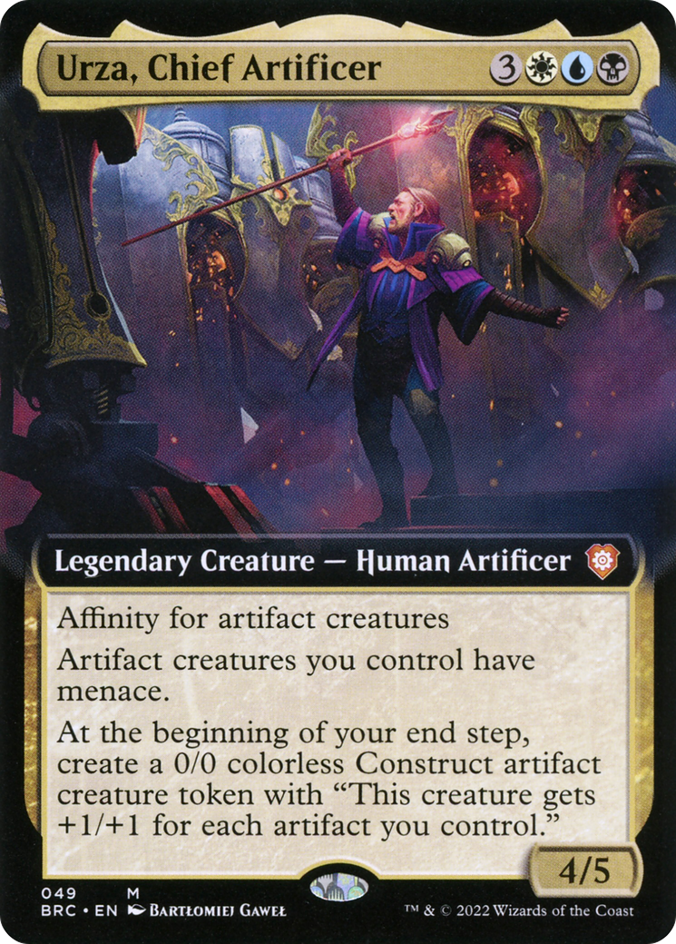 Urza, Chief Artificer (Extended Art) (BRC-049) - The Brothers' War Commander: (Extended Art) Foil