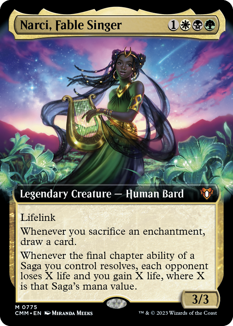 Narci, Fable Singer (Extended Art) (CMM-775) - Commander Masters: (Extended Art) Foil