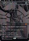 Staff of Compleation (Oil Slick Raised Foil) (ONE-358) - Phyrexia: All Will Be One (Borderless) Foil
