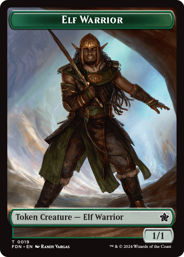 Elf Warrior (TFDN-019) - Foundations Tokens