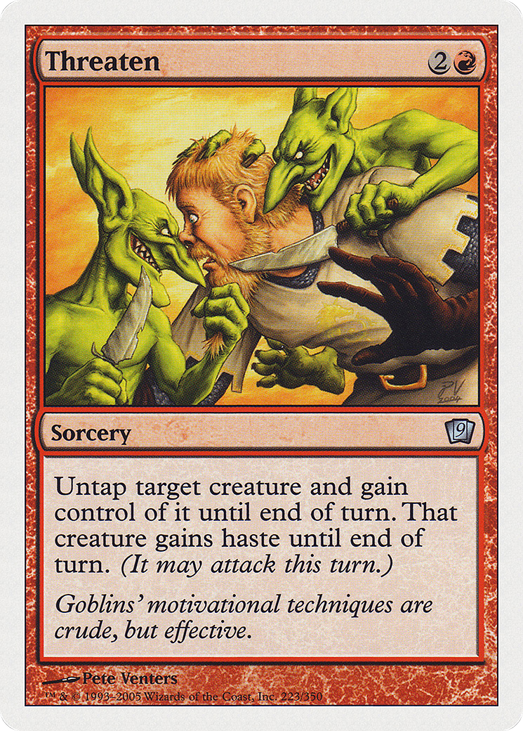 Threaten (9ED-223) - 9th Edition Foil