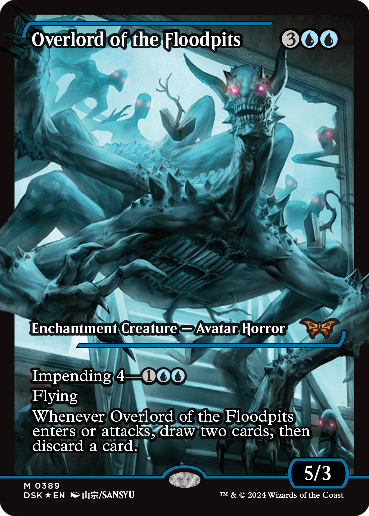Overlord of the Floodpits (Showcase) (DSK-389) - Duskmourn: House of Horror: (Showcase) Foil