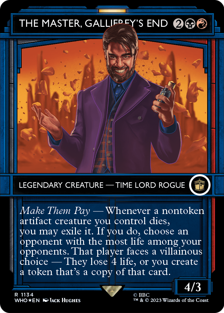 The Master, Gallifrey's End (Showcase) (Surge Foil) (WHO-1134) - Doctor Who: (Showcase) (Borderless) Foil