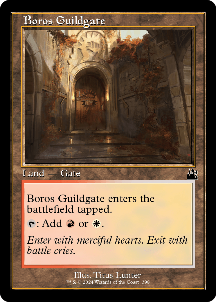 Boros Guildgate (Retro Frame) (RVR-398) - Ravnica Remastered