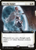 Worthy Knight (Extended Art) (ELD-341) - Throne of Eldraine: (Extended Art) Foil