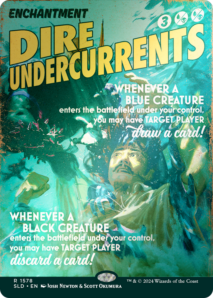 Dire Undercurrents (Rainbow Foil) (SLD-1578) - Secret Lair Drop (Borderless) Foil