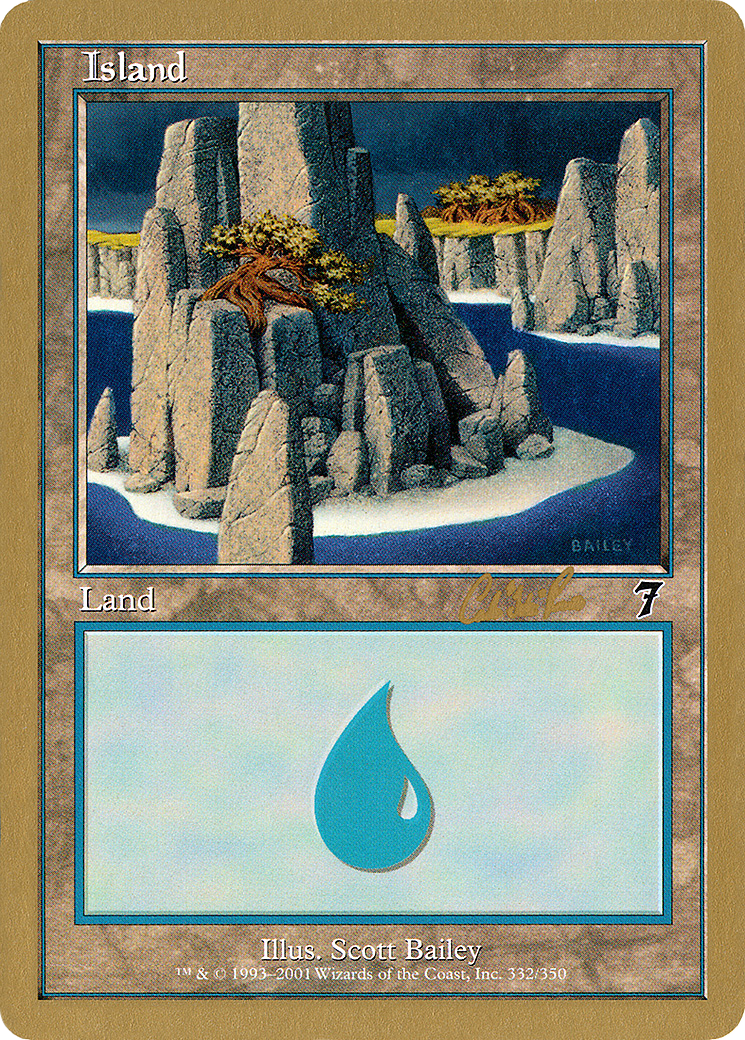 Island (332) - 2002 Carlos Romao (7ED) (WCD-CR332) - World Championship Decks 2002