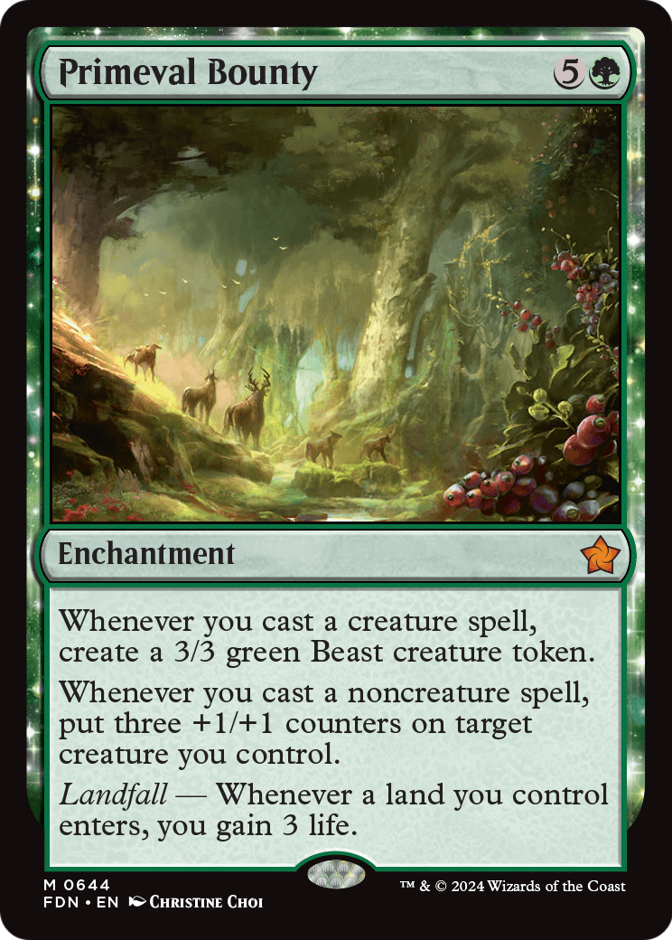 Primeval Bounty (FDN-644) - Foundations: (enchantment)