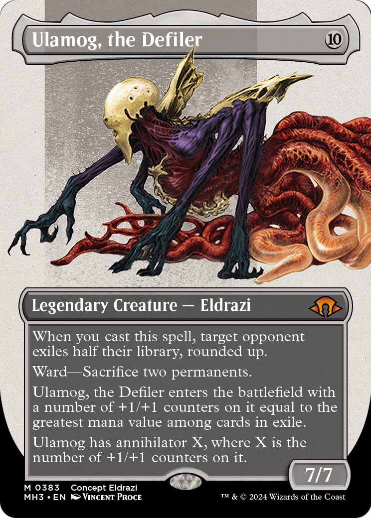 Ulamog, the Defiler (Borderless) (MH3-383) - Modern Horizons 3 Foil