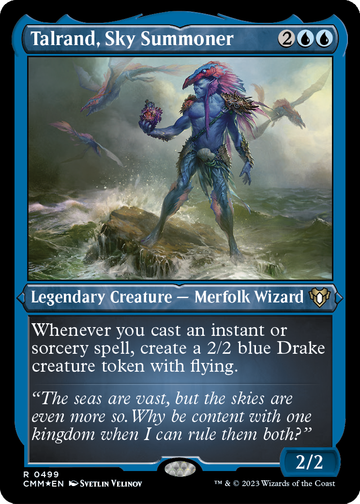 Talrand, Sky Summoner (Foil Etched) (CMM-499) - Commander Masters Foil