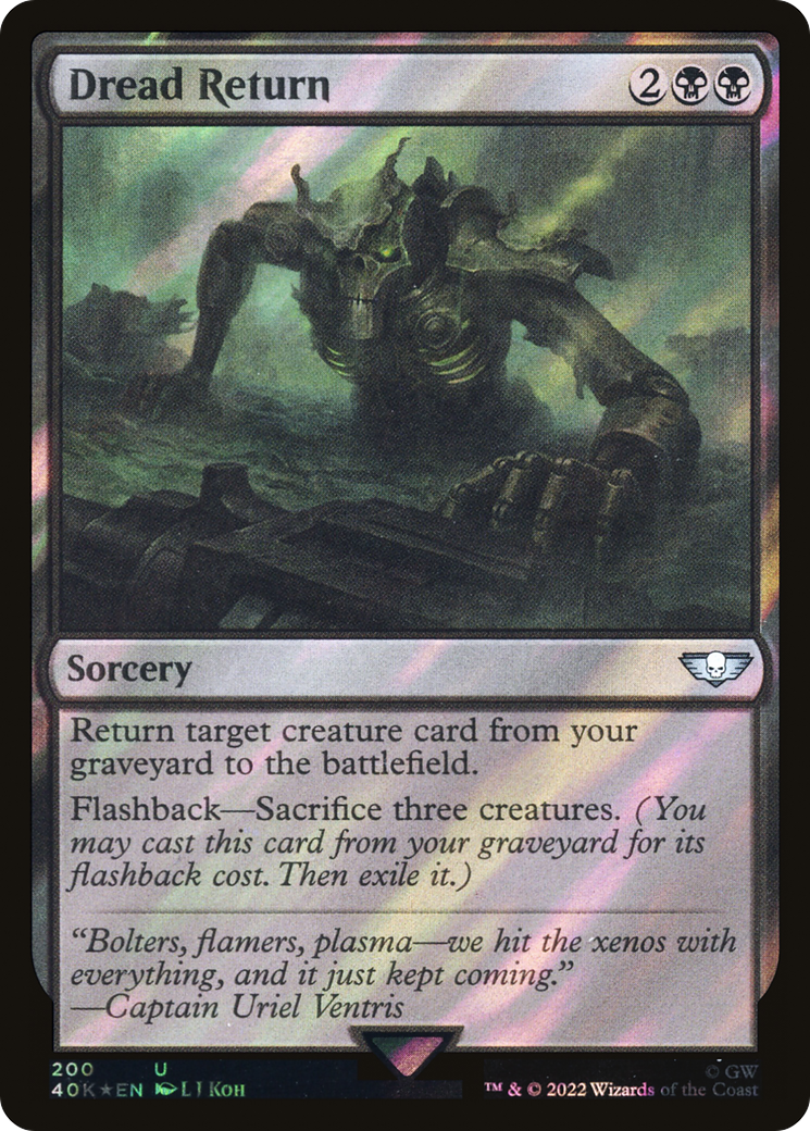 Dread Return (Surge Foil) (40K-200) - Warhammer 40,000 Commander Foil