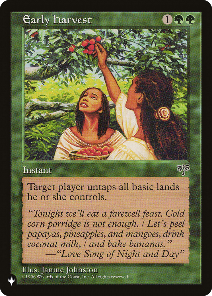Early Harvest (LIST-MIR-213) - The List