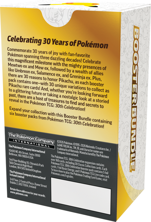 Pokemon TCG: 30th Anniversary Celebration Booster Bundle