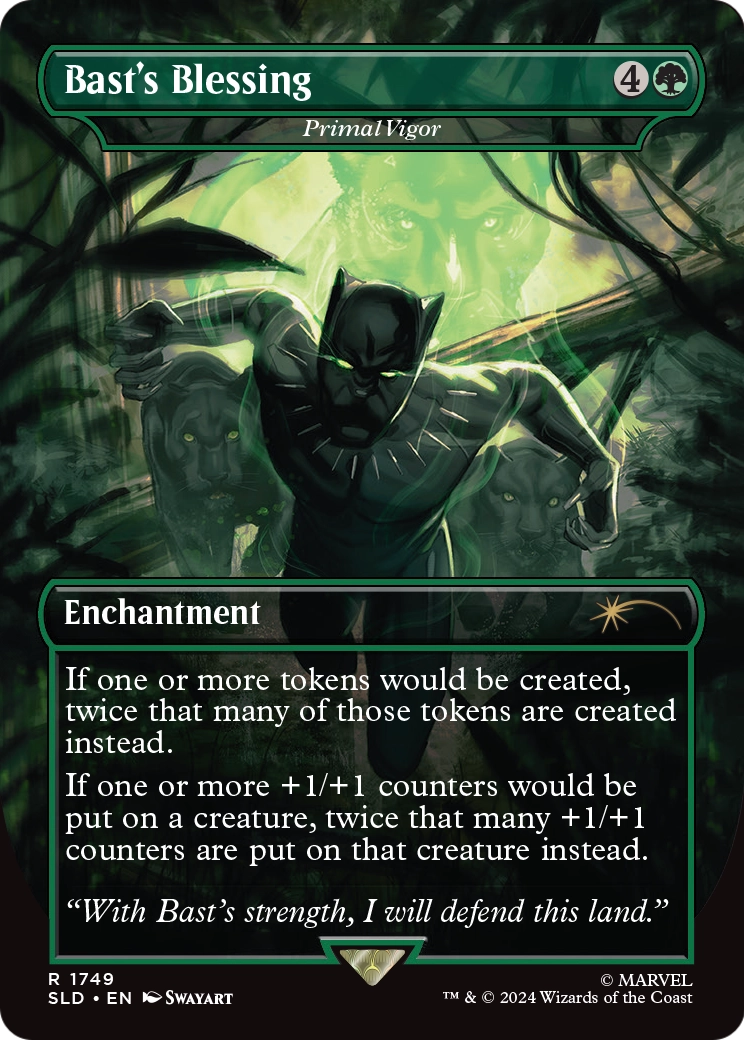 Bast's Blessing - Primal Vigor (SLD-1749) - Secret Lair Drop / Bast's Blessing (Borderless)