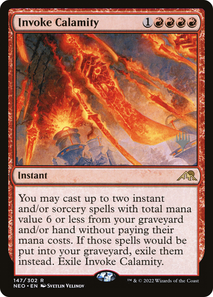 Invoke Calamity (PPNEO-147) - Kamigawa: Neon Dynasty Promos