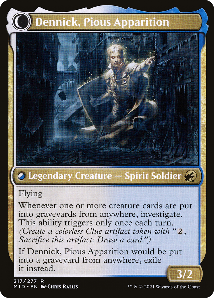 Dennick, Pious Apprentice (MID-217) - Innistrad: Midnight Hunt: (Double Faced Transform) Foil
