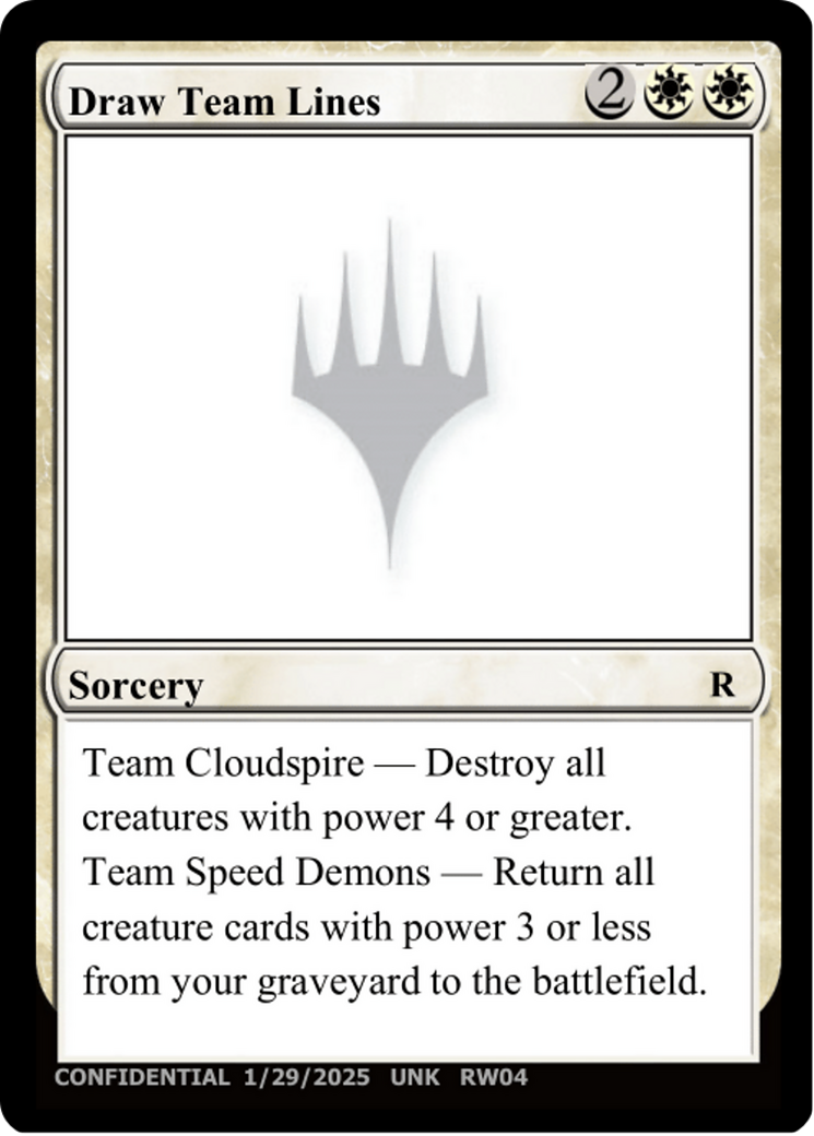 Draw Team Lines (UNK-RW04C) - Un-Known Event Playtest Cards