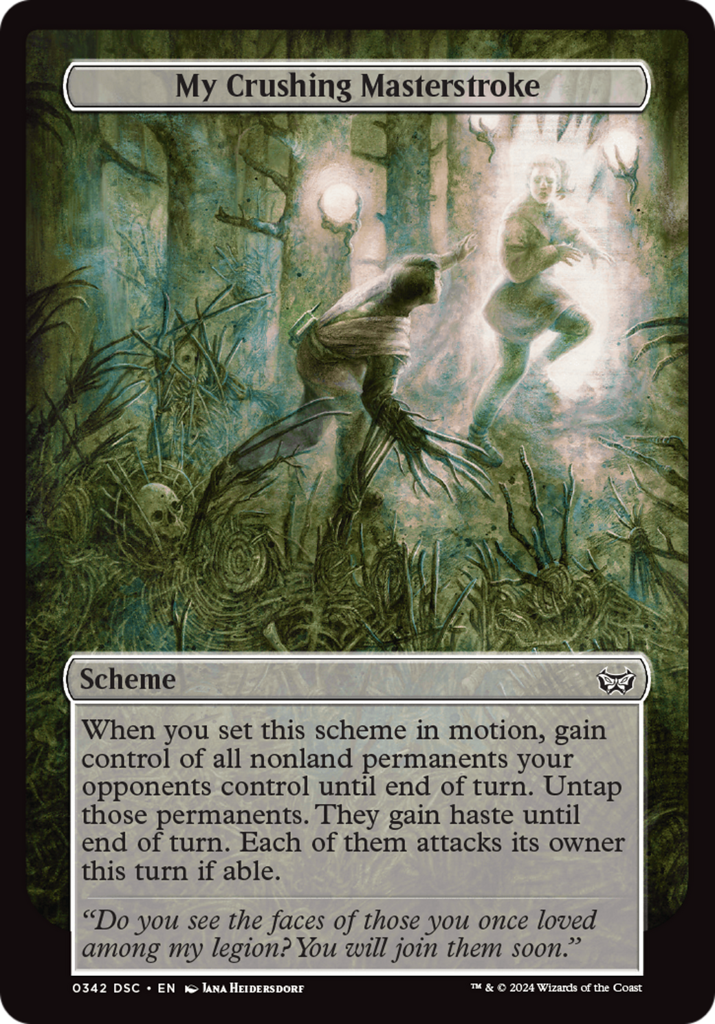 My Crushing Masterstroke (Full Art) (A:DSC-342) - Duskmourn: House of Horror Commander