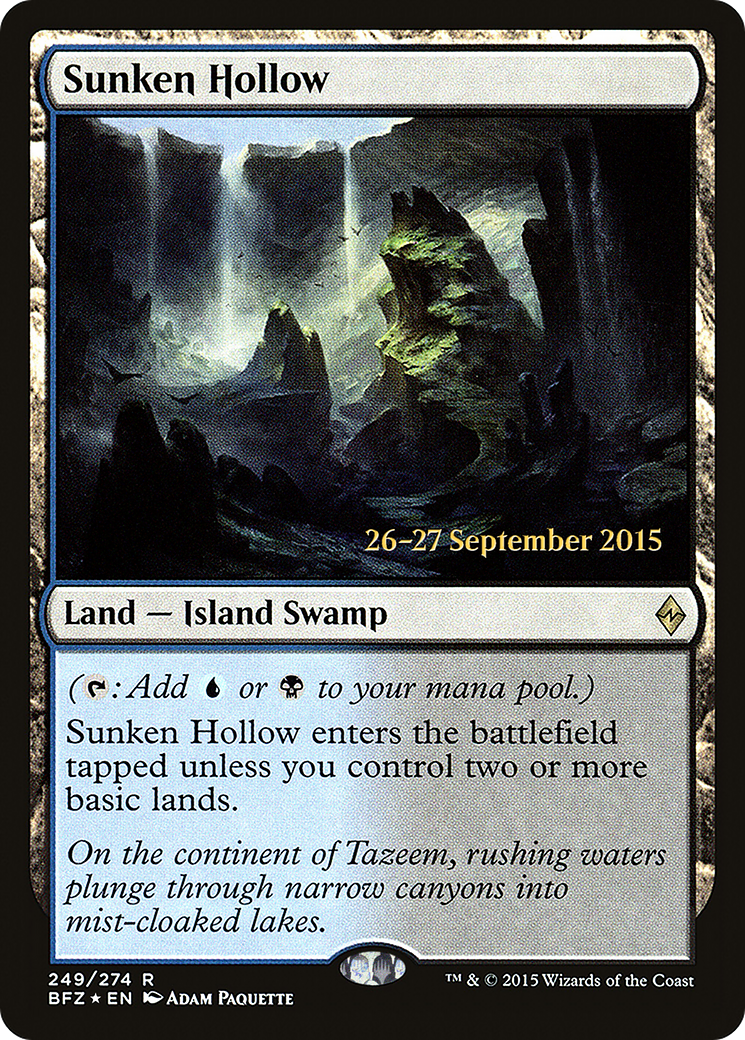 Sunken Hollow (PRE-249S) - Battle for Zendikar Promos Foil