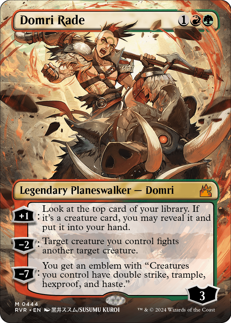 Domri Rade (Anime Borderless) (RVR-444) - Ravnica Remastered Foil