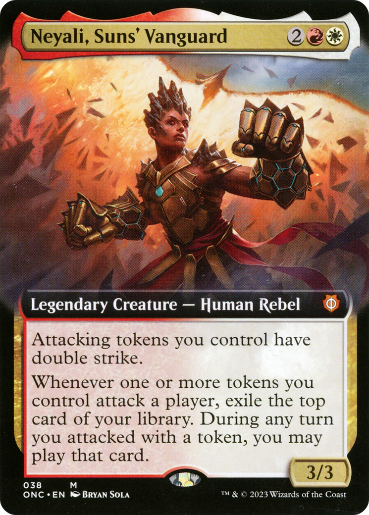 Neyali, Suns' Vanguard (Extended Art) (ONC-038) - Phyrexia: All Will Be One Commander: (Extended Art) Foil