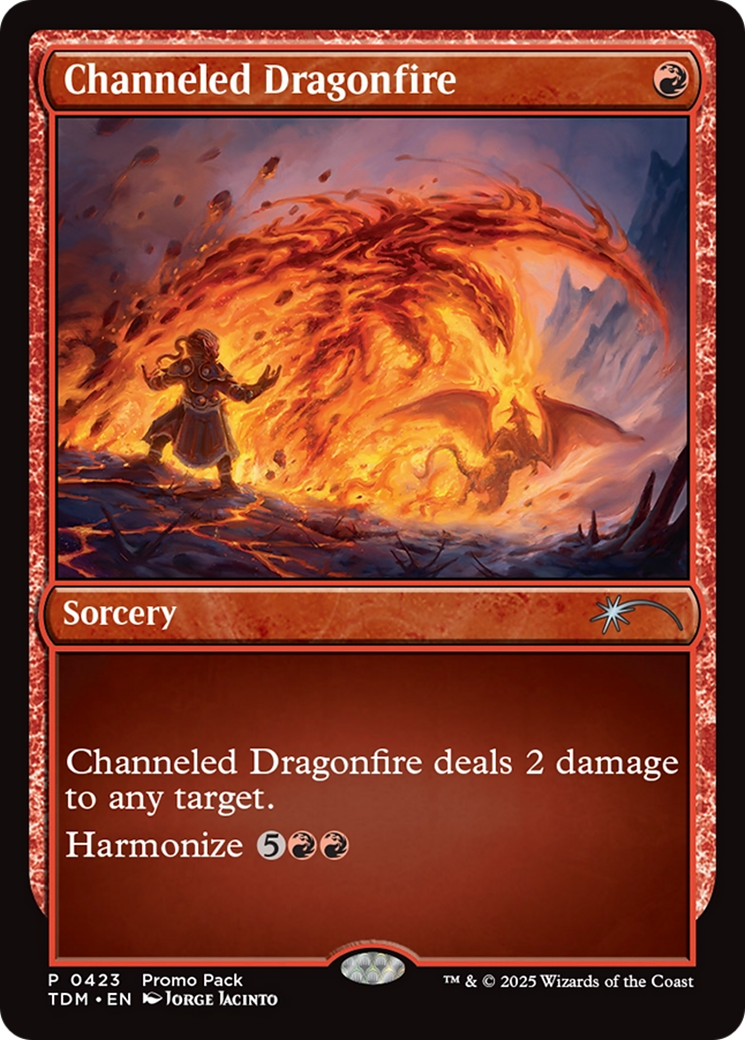 Channeled Dragonfire (PPTDM-423) - Promo Pack: Tarkir: Dragonstorm Foil