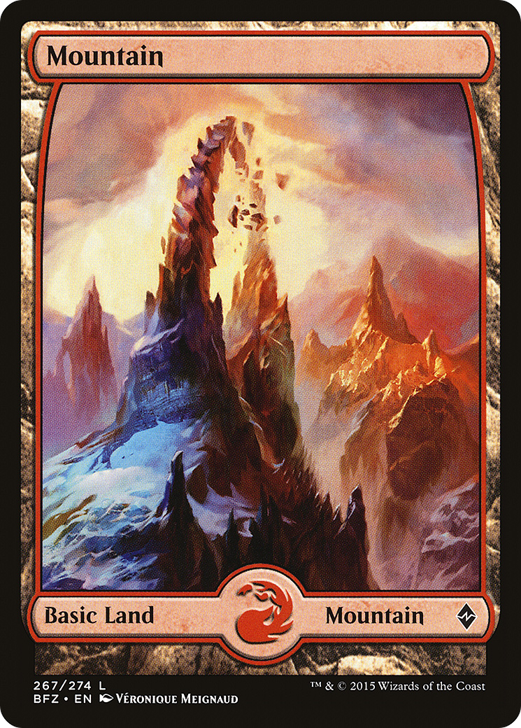 Mountain (267) - Full Art (BFZ-267) - Battle for Zendikar Foil