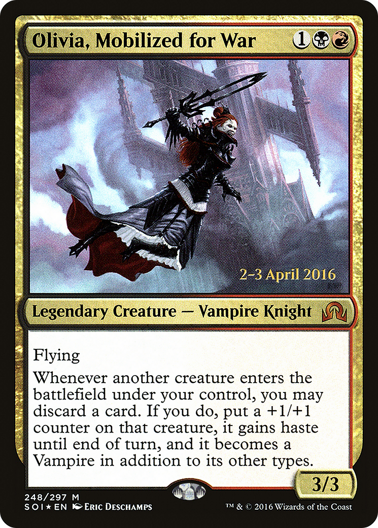 Olivia, Mobilized for War (PRE-248S) - Shadows over Innistrad Promos Foil