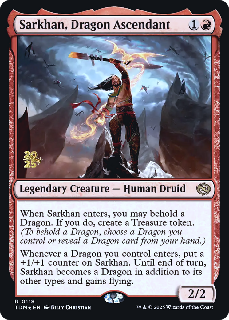 Sarkhan, Dragon Ascendant (PRE-118) - Prerelease Cards Foil