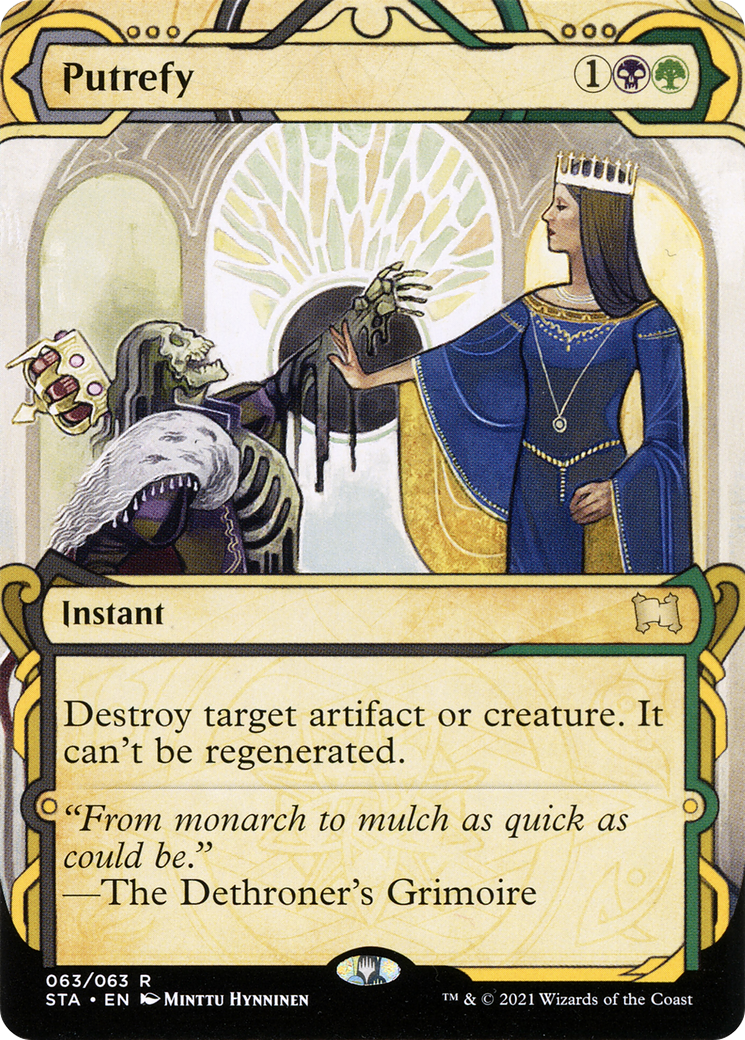 Putrefy (STA-063) - Strixhaven Mystical Archive: (Showcase) (Borderless) Foil