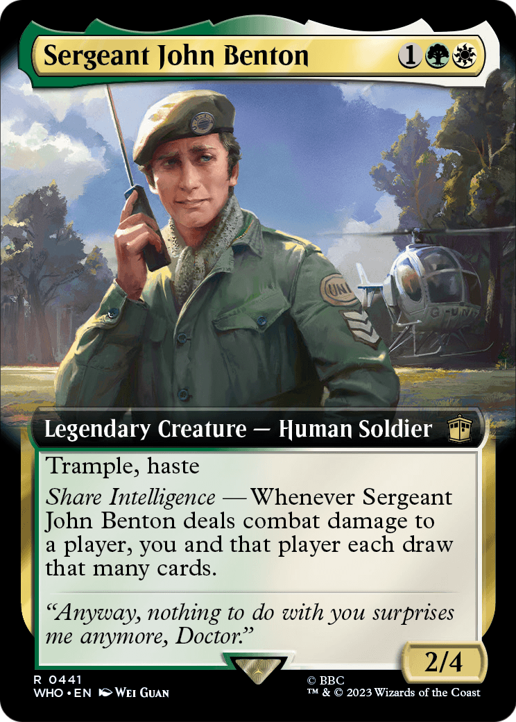Sergeant John Benton (Extended Art) (WHO-441) - Doctor Who: (Extended Art) Foil